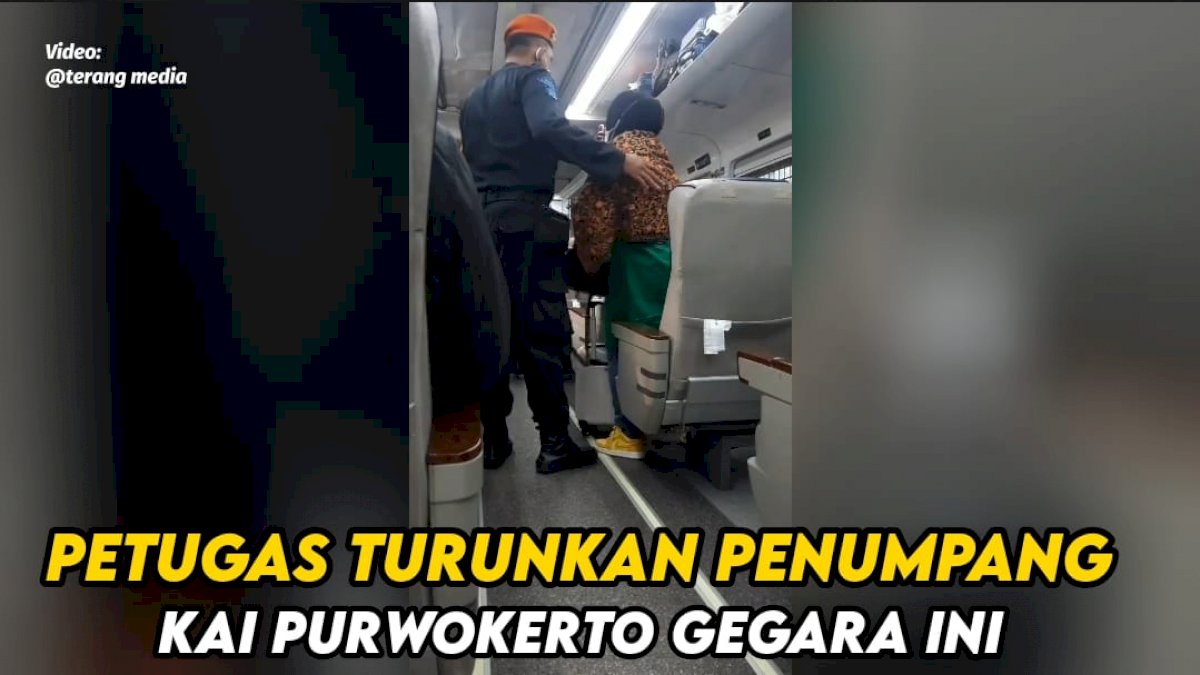 VIDEO: Petugas Turunkan Penumpang KAI Purwokerto Gegara Ini