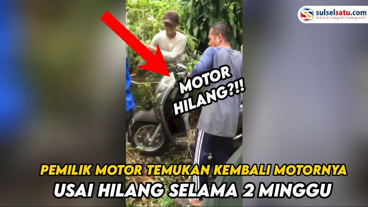 VIDEO: Pemilik Motor Temukan Kembali Motornya di Semak-semak Usai Hilang Selama 2 Minggu
