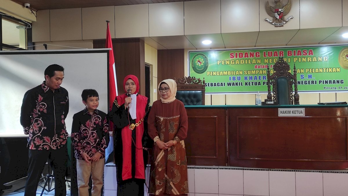 Khairunnisa Jabat Wakil Ketua PN Pinrang