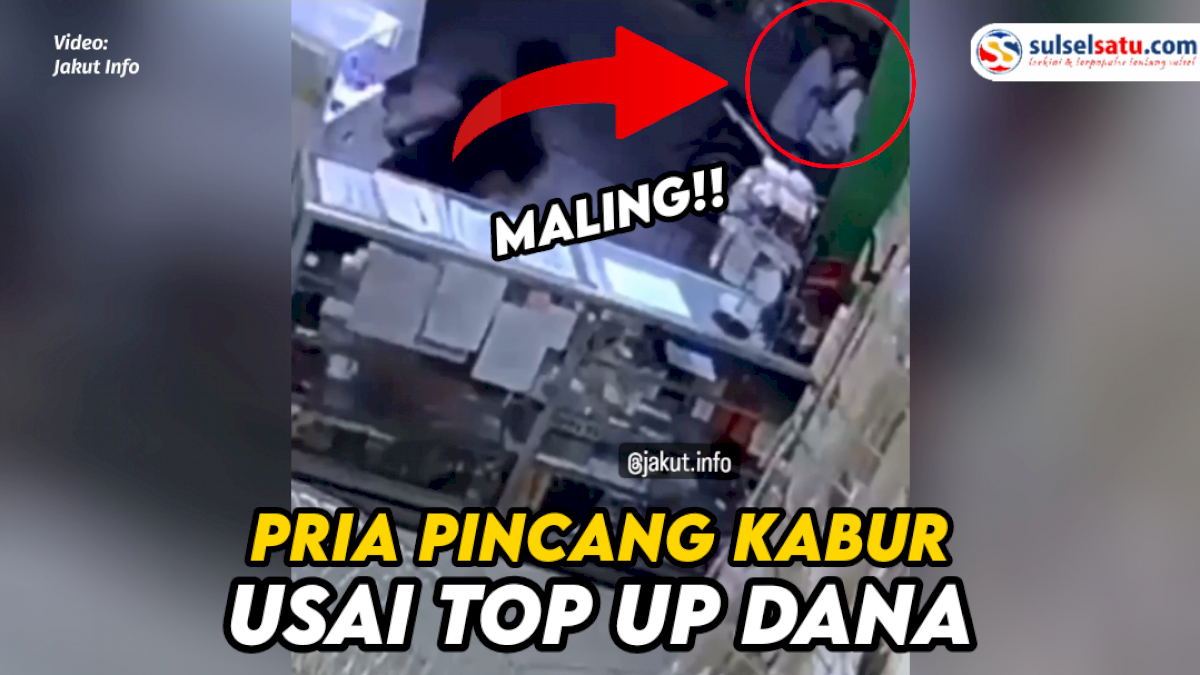 VIDEO: Pria Pincang Kabur Usai Top Up DANA, Aksinya Terekam