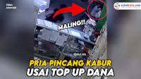 VIDEO: Pria Pincang Kabur Usai Top Up DANA, Aksinya Terekam