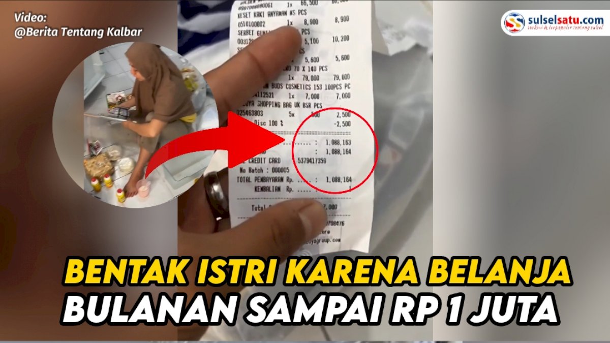 VIDEO : Suami Bentak Istri karena Belanja Bulanan Sampai Rp1 Juta