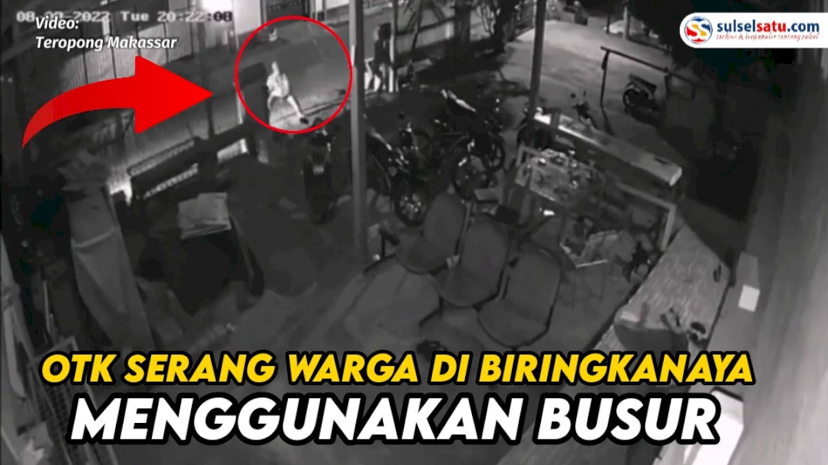 VIDEO:  Sejumlah OTK Serang Warga di Biringkanaya Makassar dengan Busur