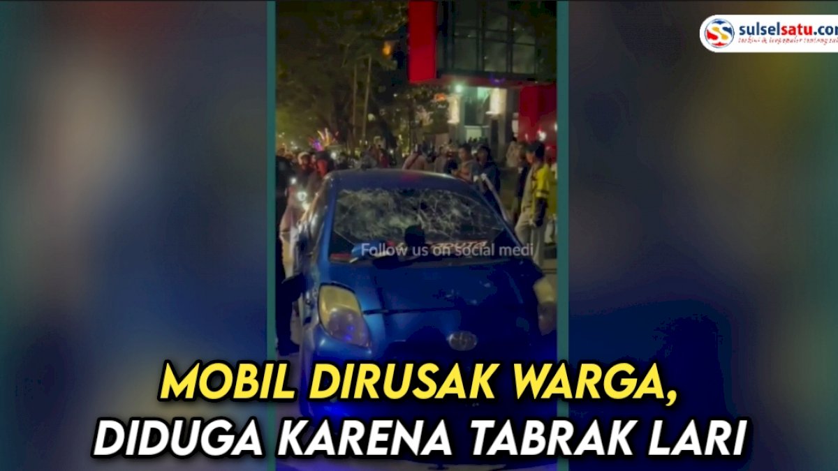 VIDEO: Mobil Dirusak Warga, Diduga karena Tabrak Lari