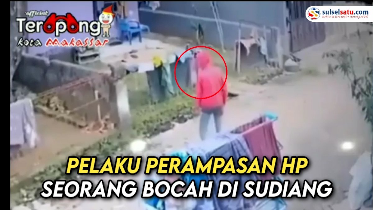 VIDEO: Terekam CCTV, Pencuri Rampas Hp Bocah di Sudiang Makassar
