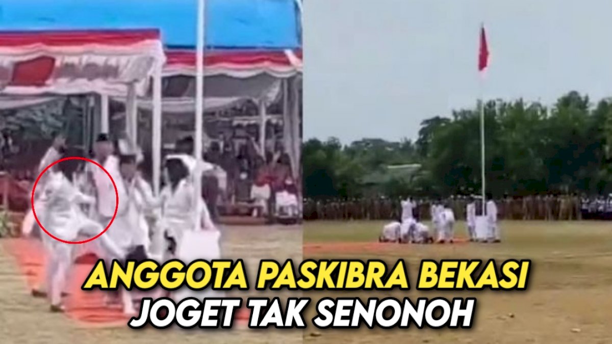 VIDEO: Viral, Anggota Paskibra Bekasi Joget Tak Senonoh di Depan Tiang Bendera