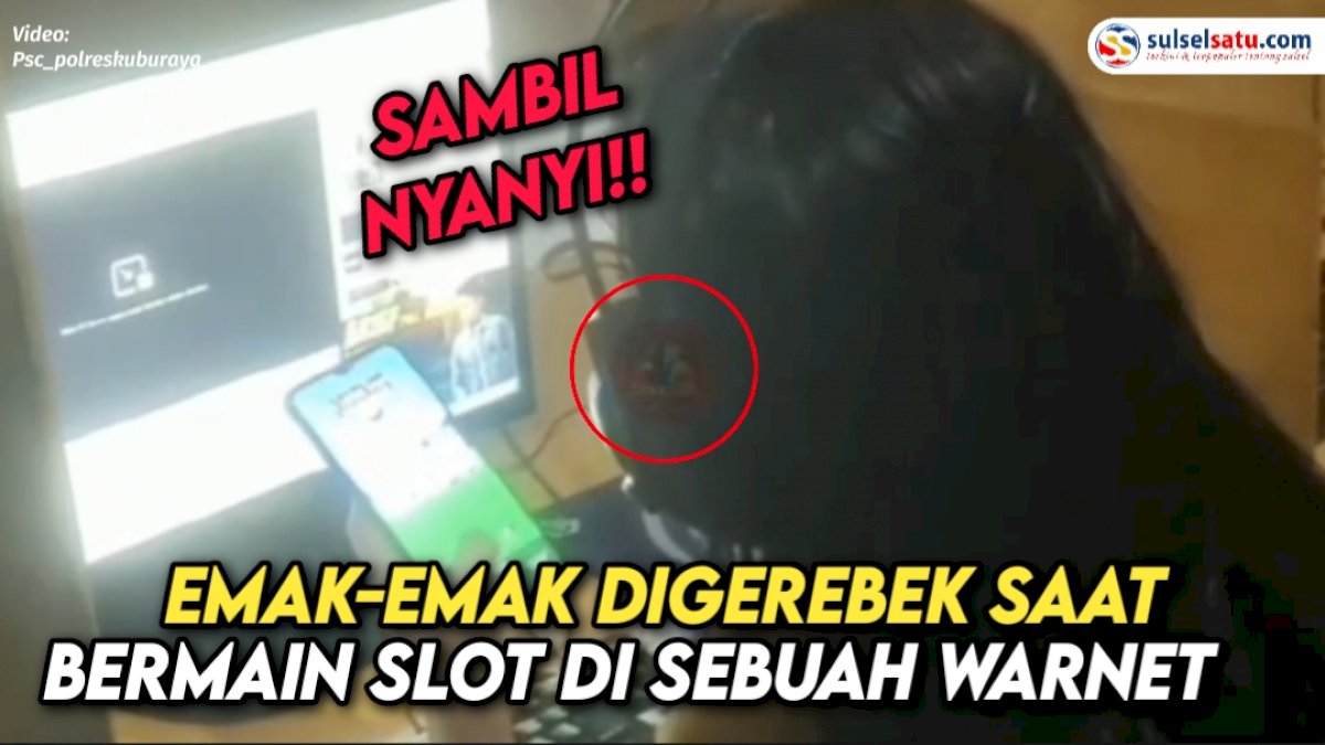 VIDEO: Emak-emak di Pontianak Digerebek saat Bermain Slot di Sebuah Warnet