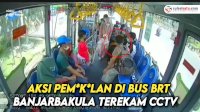 VIDEO: Aksi Pemukulan di Bus BRT Banjarbakula Terekam CCTV