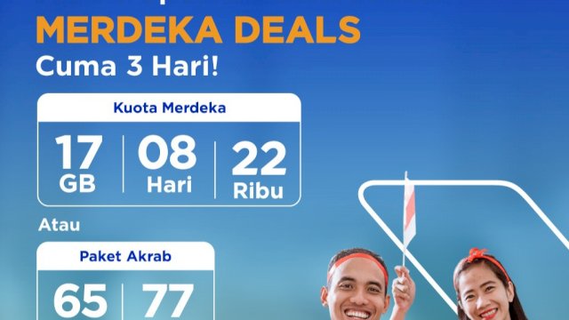 Spesial Kemerdekaan RI ke-77, XL Axiata memberikan berbagai penawaran menarik bagi pelanggan (dokumen: ist)
