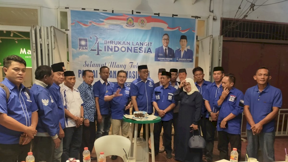 Pengurus DPD PAN Jeneponto Rayakan Hari Ulang Tahun PAN Ke-24, Asdin : Jaga Sinergitas