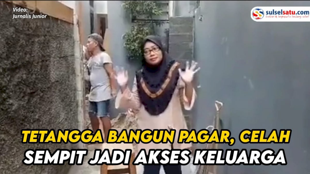 VIDEO: Tetangga Bangun Pagar, Celah Sempit Jadi Akses Keluarga