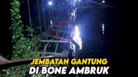 VIDEO: Jembatan Gantung di Bone Ambruk saat Dilintasi Warga