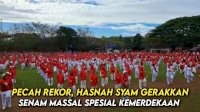 VIDEO: Pecah Rekor, Hasnah Syam Gerakkan Senam Massal Spesial Kemerdekaan