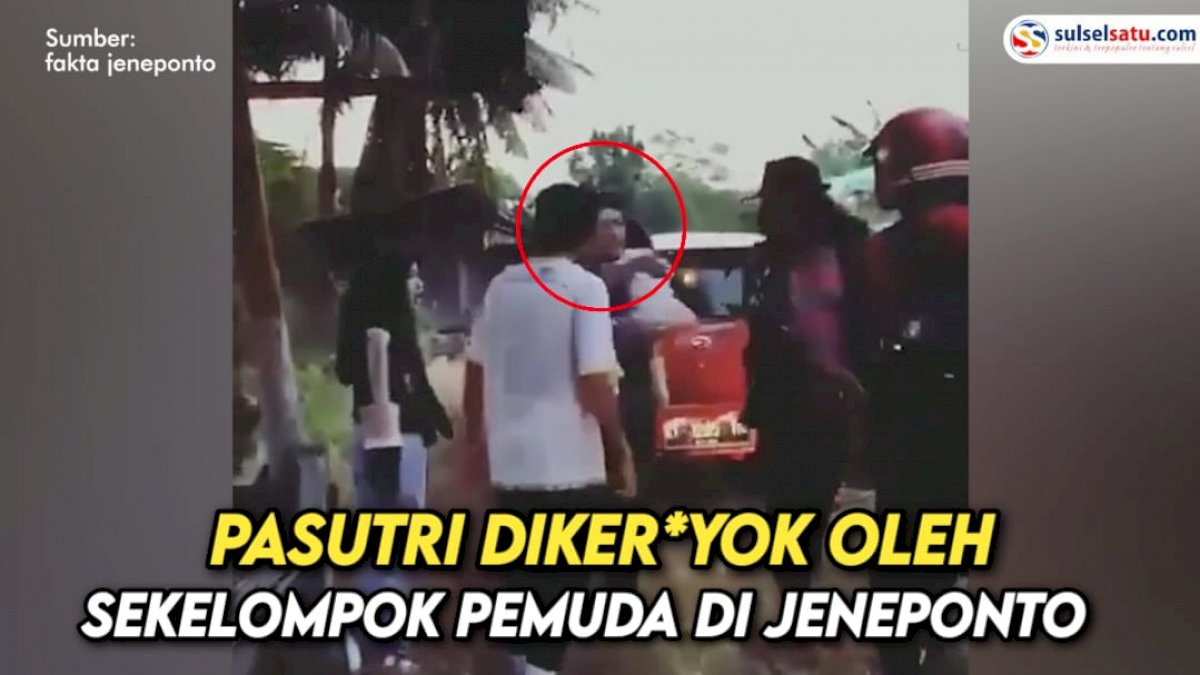 VIDEO: Pasutri Dikeroyok Sekolompok Pemuda Berpakaian Sepak Bola di Jeneponto