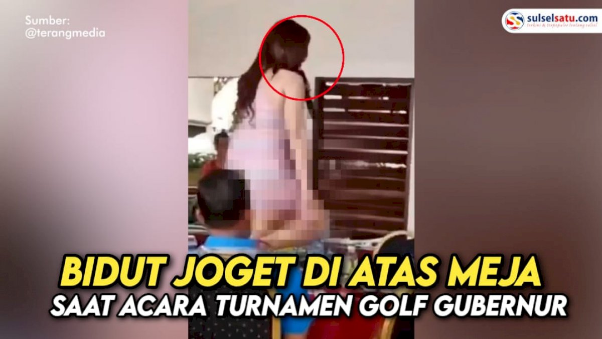 VIDEO: Viral, Biduan Joget di Atas Meja saat Turnamen Golf Gubernur Riau Cup 2022
