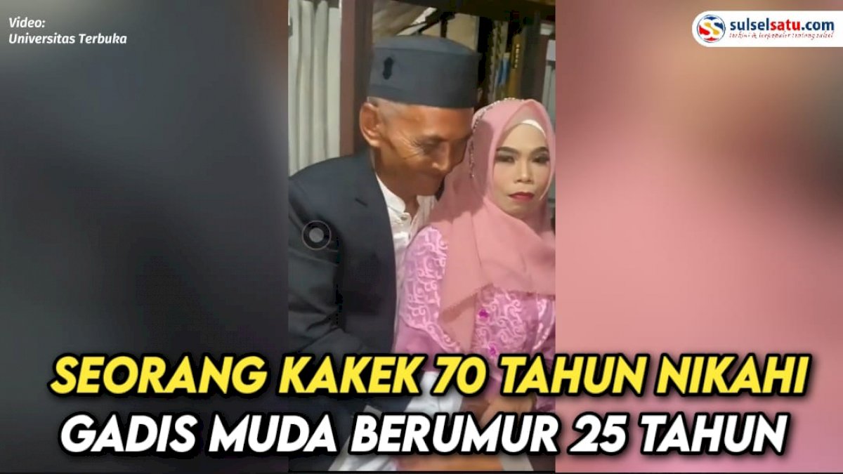 VIDEO: Viral, Seorang Kakek 70 Tahun Nikahi Gadis Muda Berumur 25 Tahun