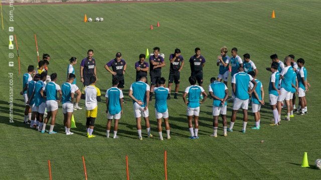 PSM Makassar yang sedang latihan (dokumen: Twitter PSM Makassar)