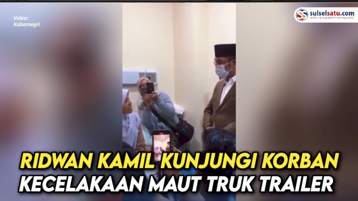 VIDEO: Gubernur Ridwan Kamil Kunjungi Korban Kecelakaan Maut Truk Trailer