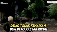 VIDEO: Demo Tolak Kenaikan BBM di Makassar Ricuh