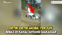 VIDEO: Detik-detik Mobil Terjun Bebas di Kanal Antang Makassar