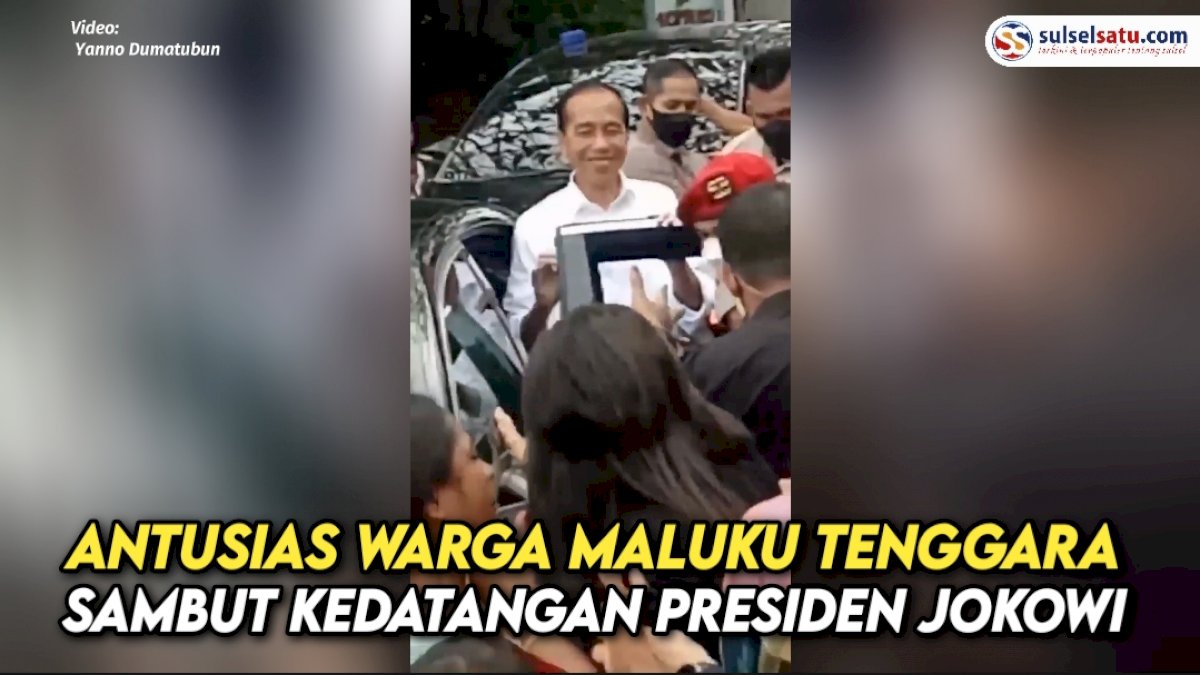 VIDEO: Antusias Warga Maluku Tenggara Sambut Kedatangan Presiden Jokowi
