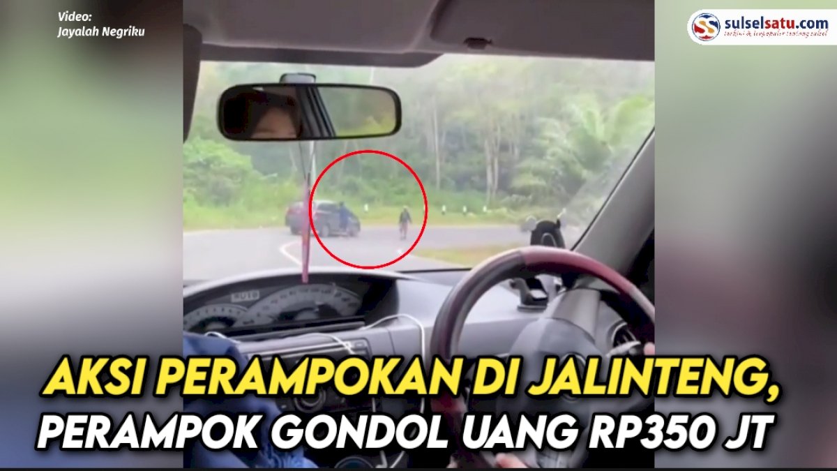 VIDEO: Aksi Perampokan di Jalinteng, Perampok Gondol Uang Rp350 Juta Milik Korban