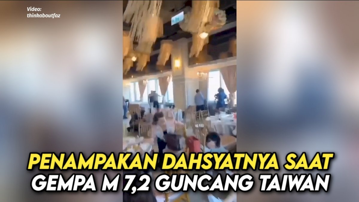 VIDEO: Penampakan Dahsyatnya saat Gempa M 7,2 Guncang Taiwan