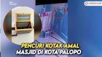 VIDEO: Detik-detik Pencurian Kotak Amal Masjid di Kota Palopo