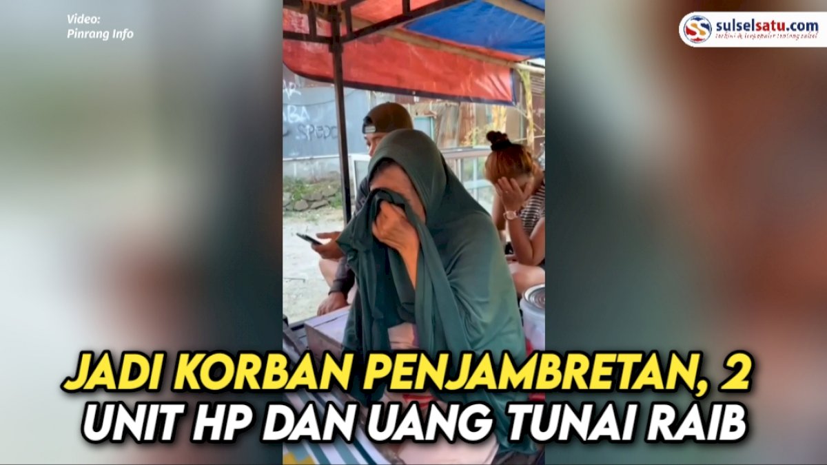 VIDEO: Seorang Nenek di Pinrang Jadi Korban Penjambretan, 2 Unit HP dan Uang Tunai Raib