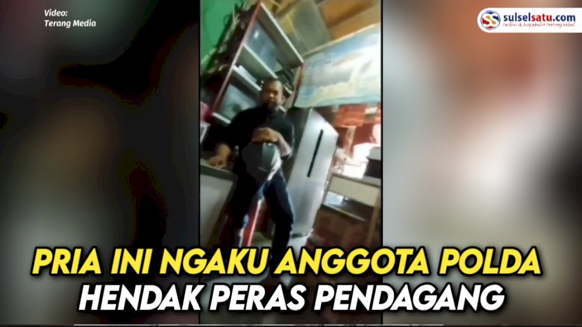 VIDEO: Pria Ini Ngaku Anggota Polda Hendak Peras Pendagang
