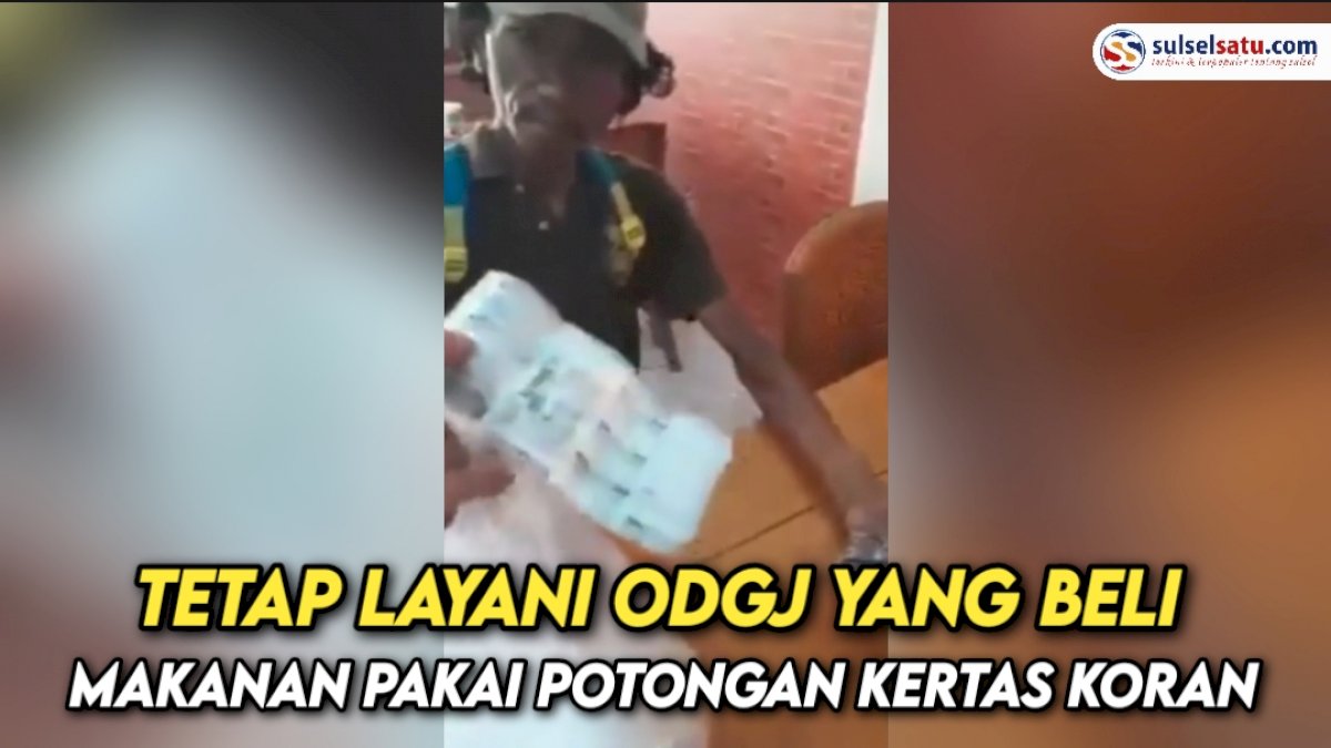 VIDEO: Karyawan Rumah Makan Tetap Layani ODGJ yang Beli Makanan Pakai Potongan Kertas Koran