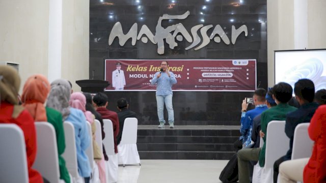 Wali Kota Makassar, Danny Pomanto saat menjadi narasumber di kelas inspirasi Modul Nusantara (dokumen: ist)