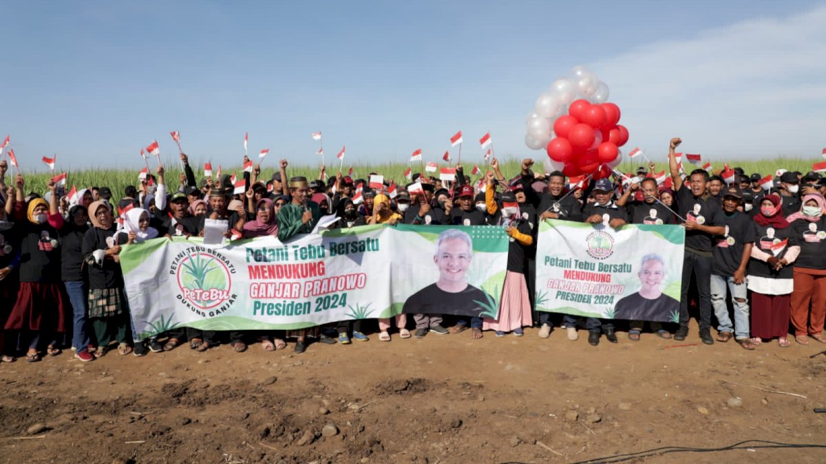 Petani Tebu di Sulsel Satu Suara Dukung Ganjar Jadi Presiden