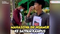VIDEO: Seorang Mahasiswa IAIN Kendari Ngamuk ke Satpam saat Ditegur untuk Tidak Berorasi