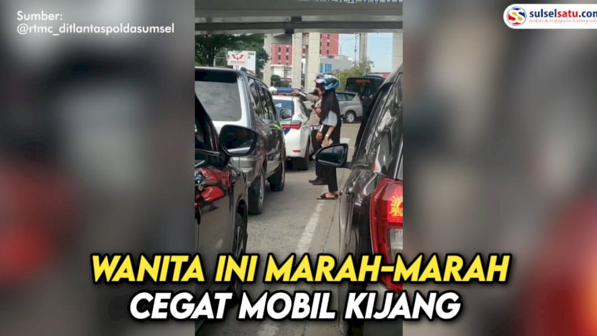 VIDEO: Aksi Wanita Marah-marah saat Cegat Mobil Kijang Silver
