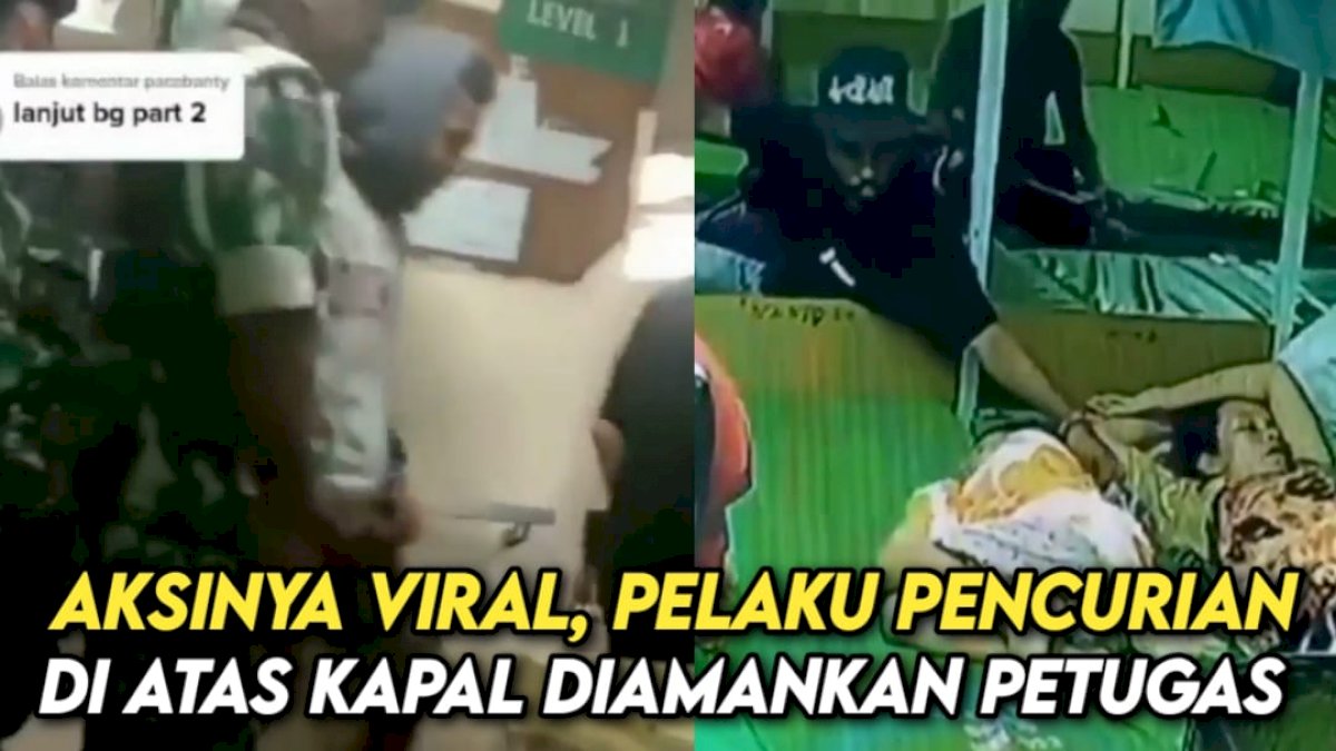 VIDEO: Aksinya Viral, Pelaku Pencurian di Atas Kapal Diamankan Petugas