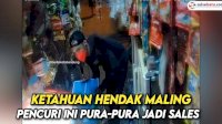 VIDEO: Ketahuan Hendak Mencuri 1 Dus Air, Pria Ini Pura-pura Jadi Sales Warung