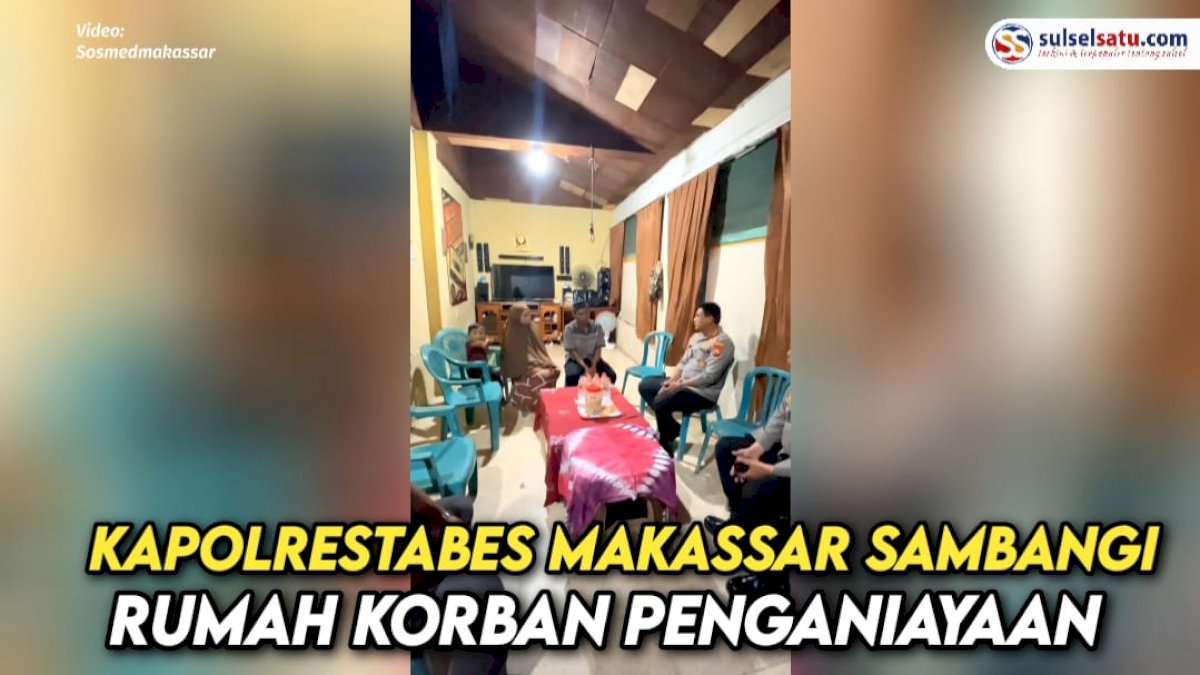 VIDEO: Kapolrestabes Makassar Sambangi Rumah Korban Penganiayaan