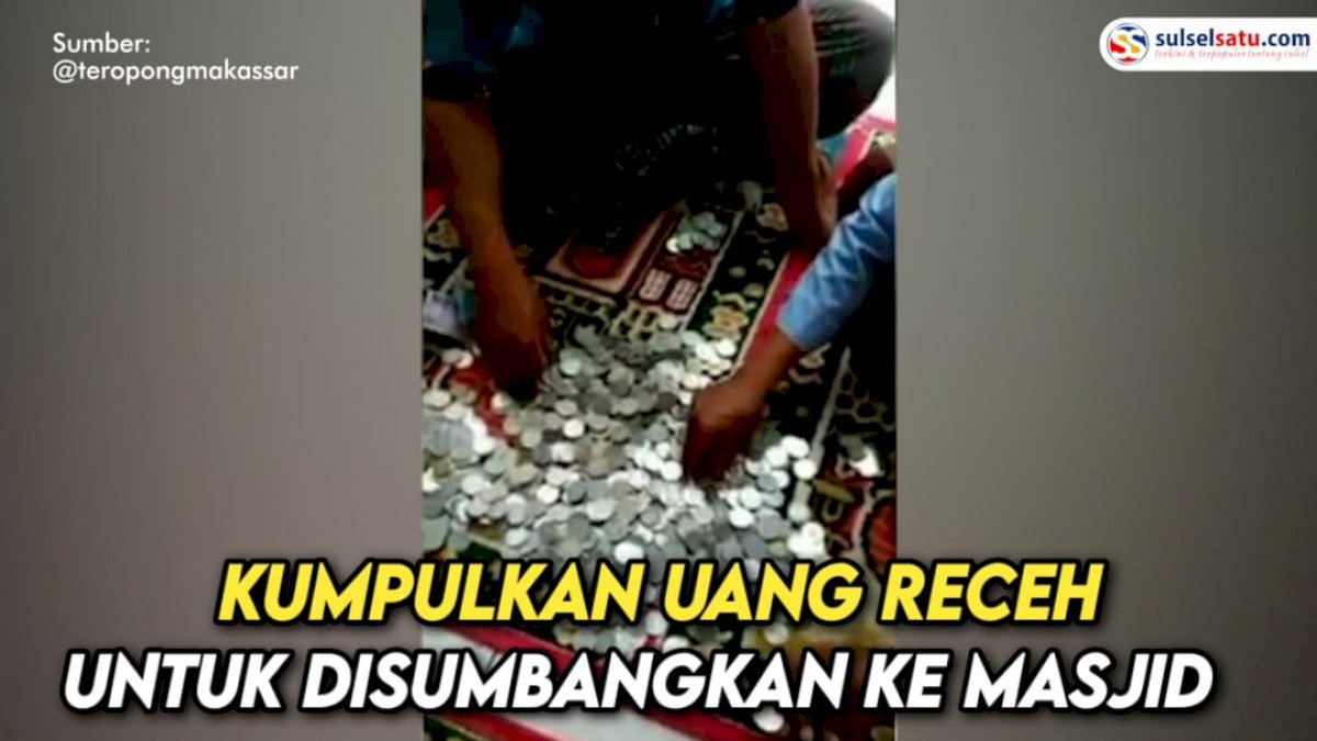 VIDEO: Kumpulkan Uang Receh Untuk Disumbangkan ke Masjid, Penjual Bakso di Gowa Tuai Pujian
