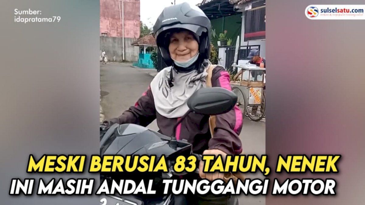 VIDEO: Meski Berusia 83 Tahun, Nenek Ini Masih Andal Tunggangi Motor
