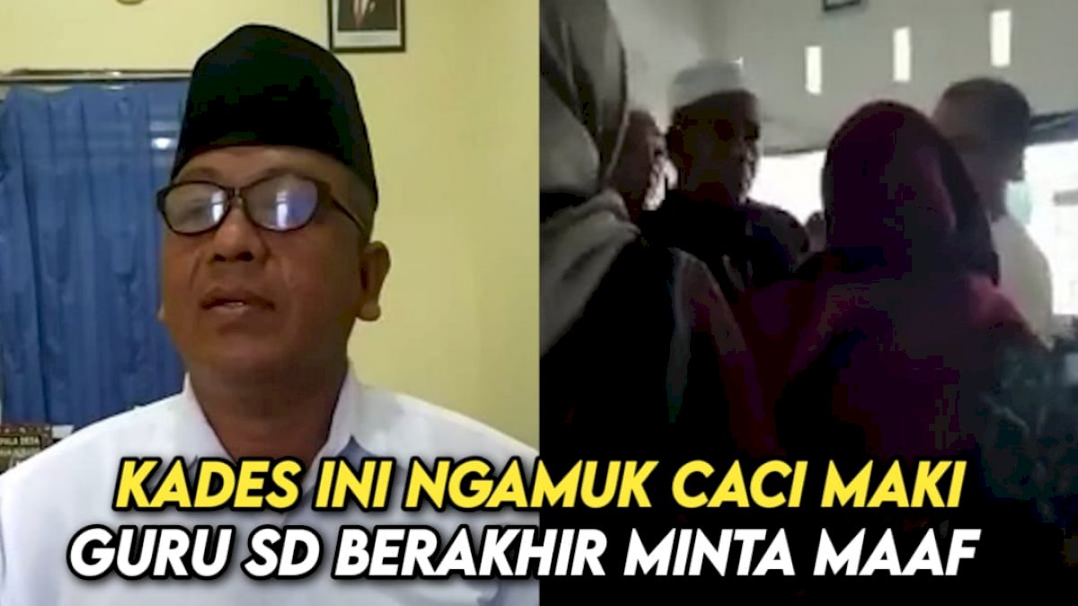 VIDEO: Bela Warganya, Kades Ini Ngamuk Caci Maki Guru SD Berakhir Minta Maaf