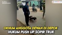 VIDEO: Anggota Dewan di Depok Hukum Push Up Sopir Truk, Gara-gara Ini