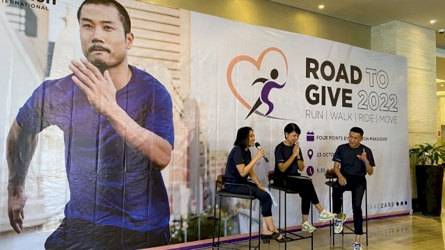 Press Conference Road To Give 2022 di Four Point by Sheraton Makassar (dokumen: ist).