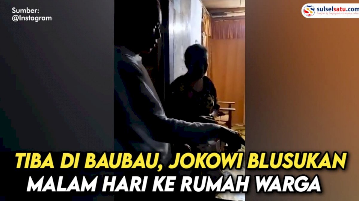 VIDEO: Tiba di Baubau, Jokowi Blusukan Malam Hari ke Rumah Warga