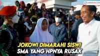 VIDEO: Jokowi Dimarahi Siswi SMA yang HPnya Rusak Saat Kejar Rombongan
