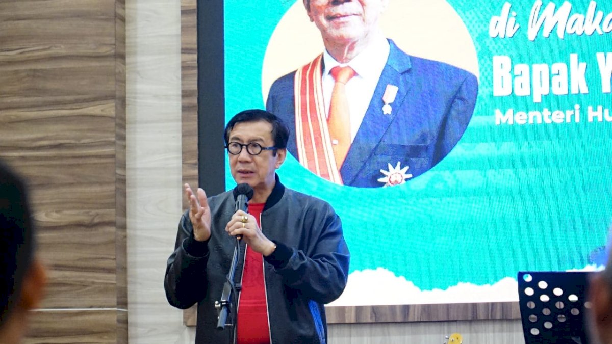 Yasonna Laoly Apresiasi Kanwil Kemenkumham Sulsel Sukseskan Tiga Agenda Kementerian di Makassar