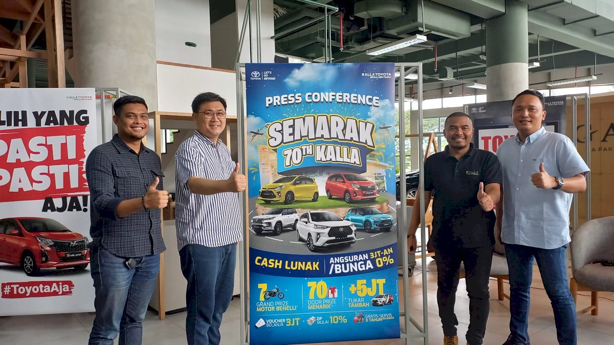 Momen Semarak 70 Tahun Kalla Group, Kalla Toyota Hadirkan Promo yang Bisa Dipilih Konsumen