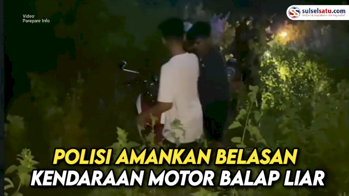 VIDEO: Polisi Amankan Belasan Kendaraan Motor Balap Liar dari Semak-semak