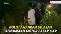 VIDEO: Polisi Amankan Belasan Kendaraan Motor Balap Liar dari Semak-semak