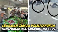VIDEO: Sejumlah Oknum Polisi Dihukum Merangkak di Aspal Usai Hina HUT TNI ke-77